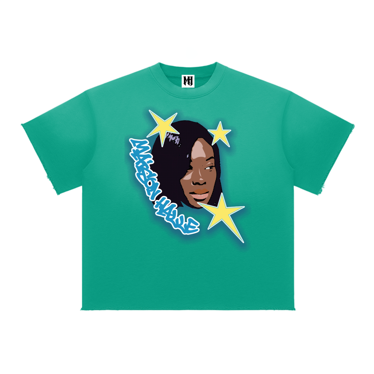 Sun Fade Raw Edge 3 Star T-Shirt