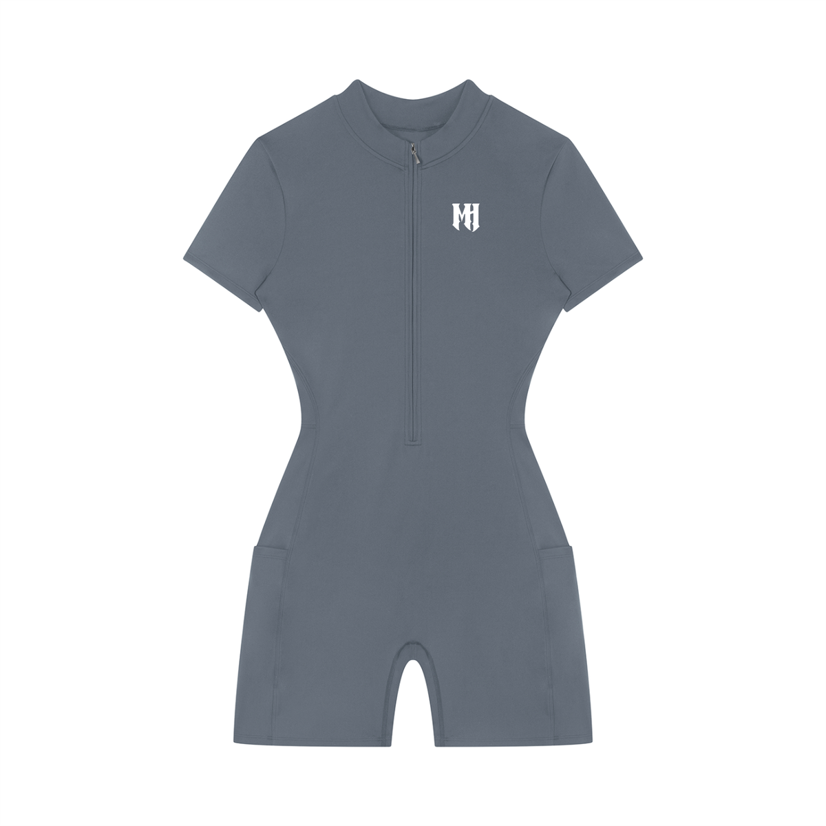 Women's Quarter-Zip Short Sleeve Romper