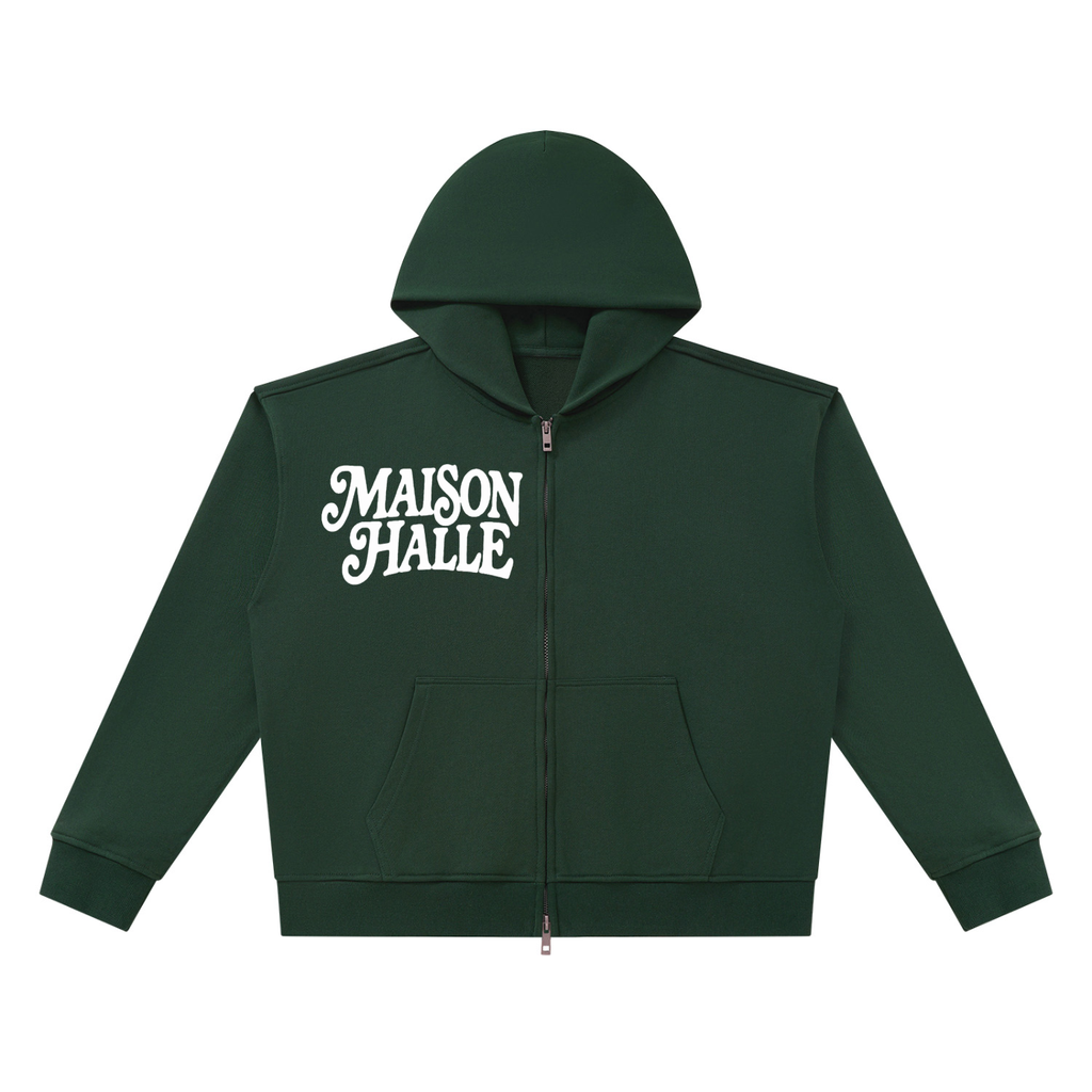 Unisex Maison Halle Heavyweight Full Zip Boxy Hoodie