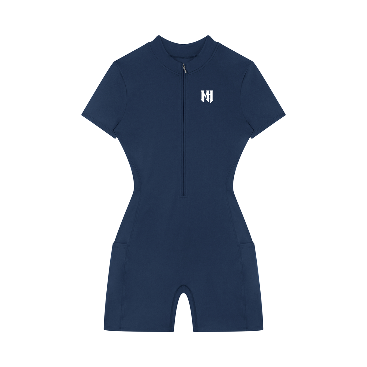 Women's Quarter-Zip Short Sleeve Romper