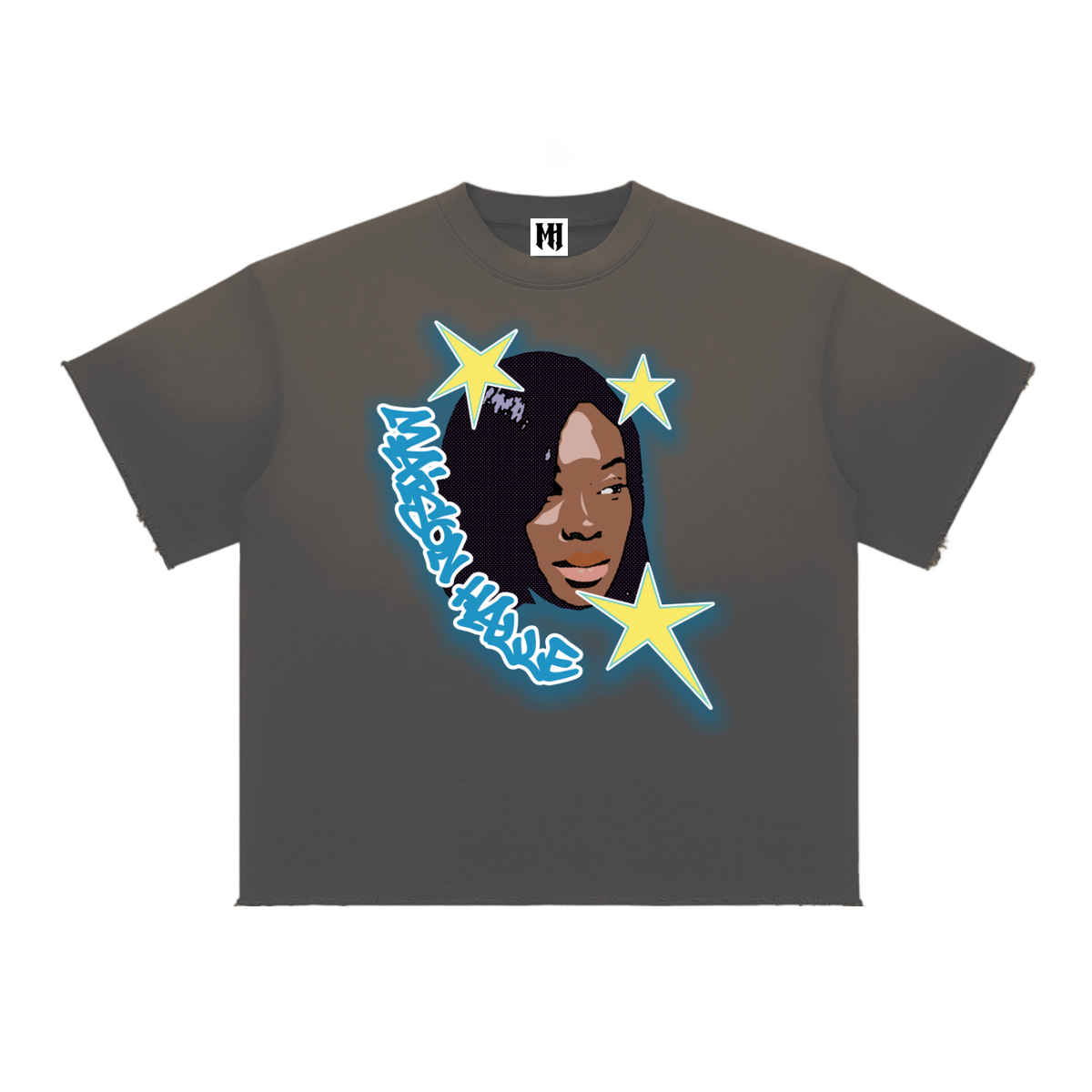 Sun Fade Raw Edge 3 Star T-Shirt