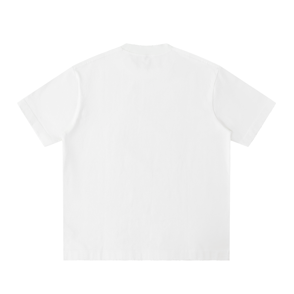 Heavyweight Vintage Washed Frayed MH Skull T-Shirt