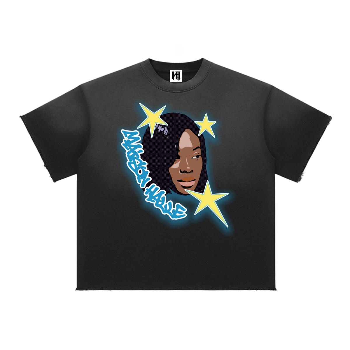 Sun Fade Raw Edge 3 Star T-Shirt