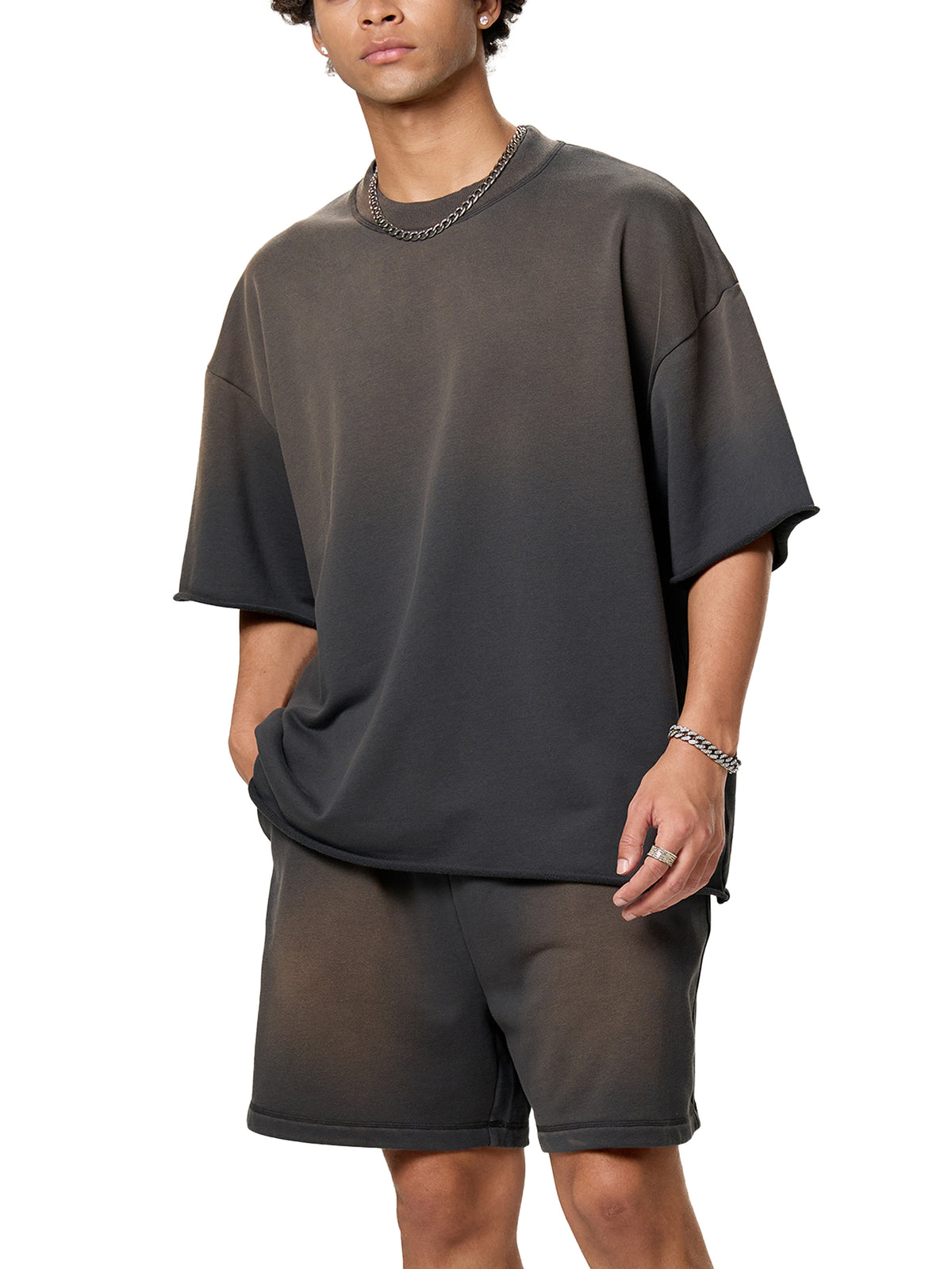 Sun Fade Raw Edge 3 Star T-Shirt