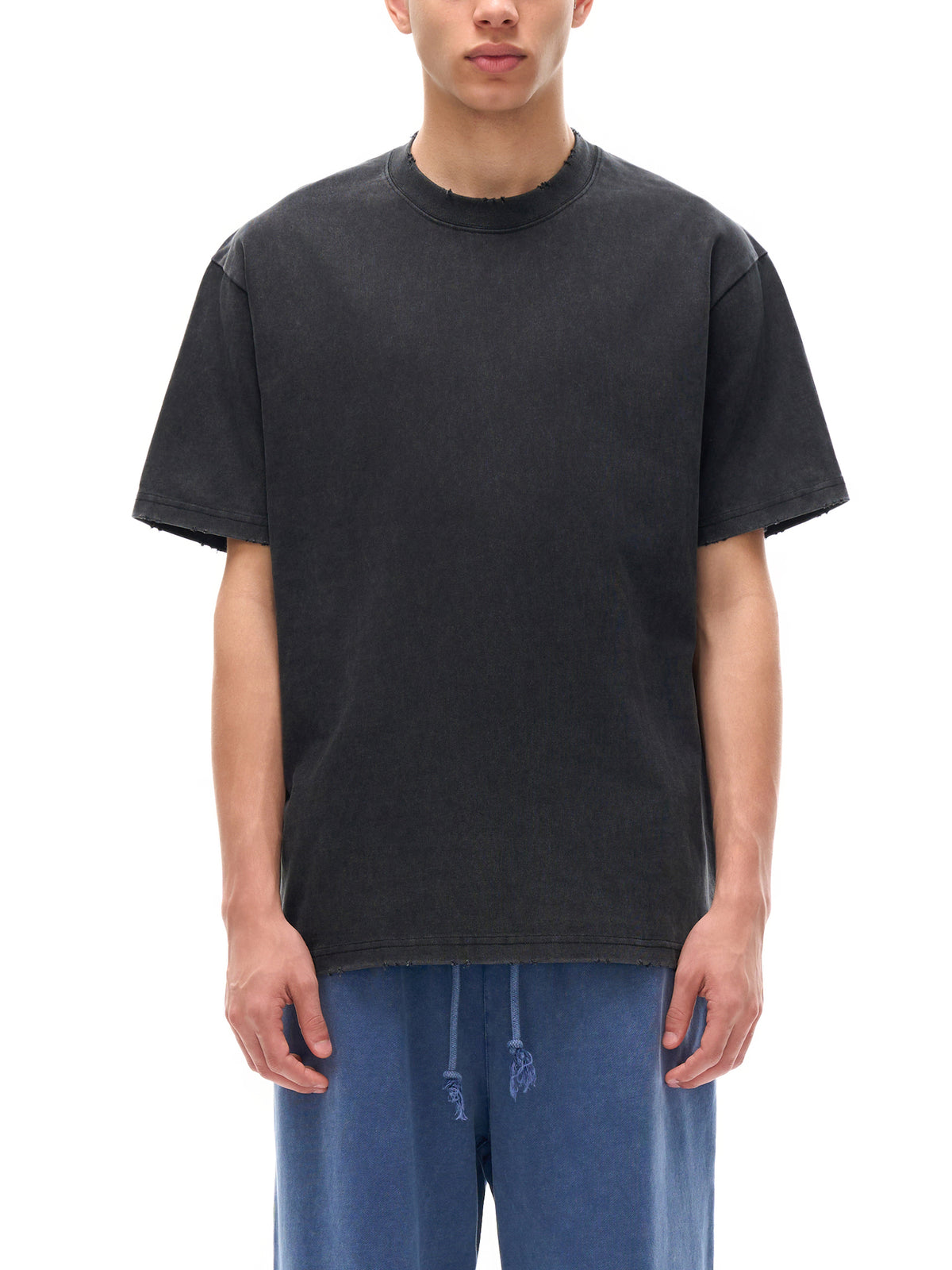 Heavyweight Vintage Washed Frayed Maison Halle Skull T-Shirt