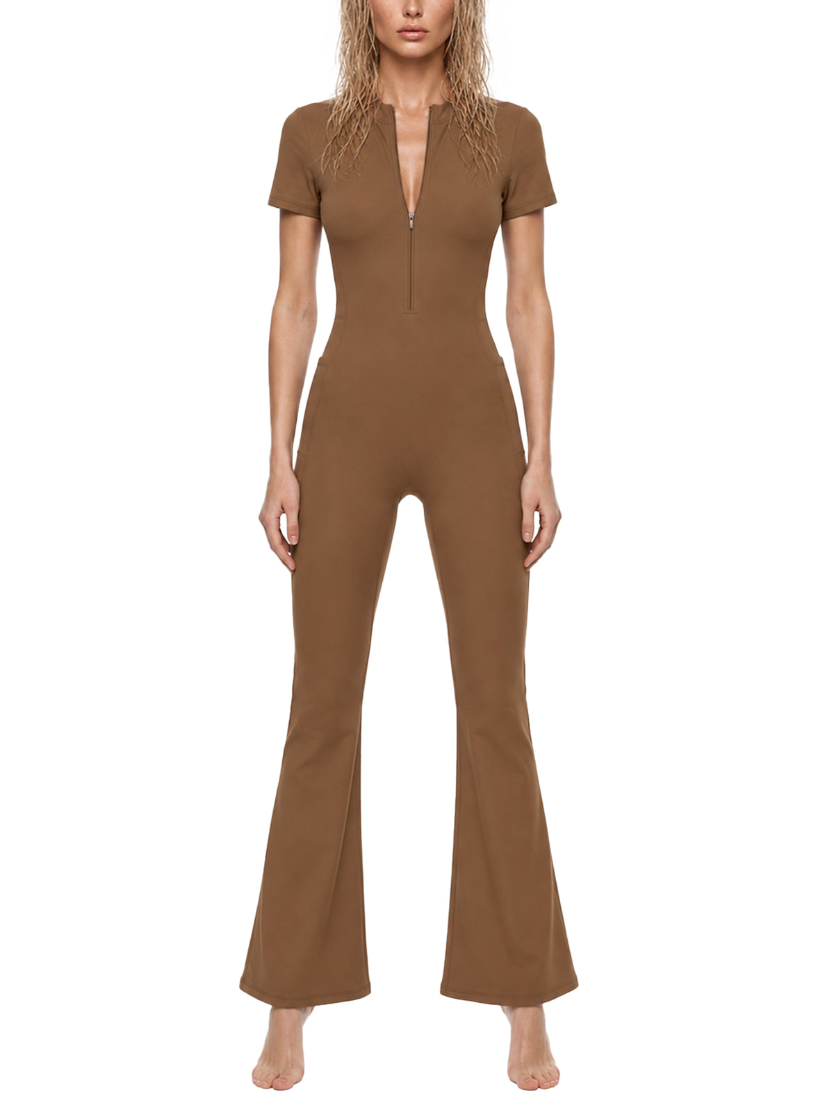 Women’s MH Tight Flared Leg Quarter-Zip Jumpsuit